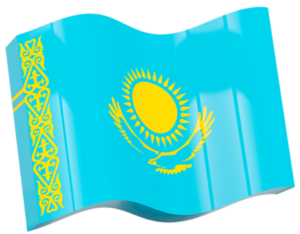 die Flagge Kasachstans