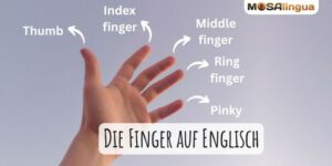 Finger auf Englisch