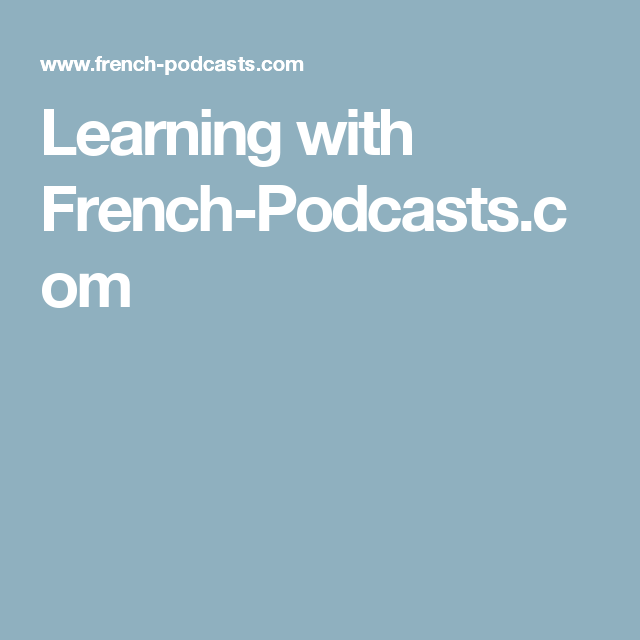 learning with French podcasts logo