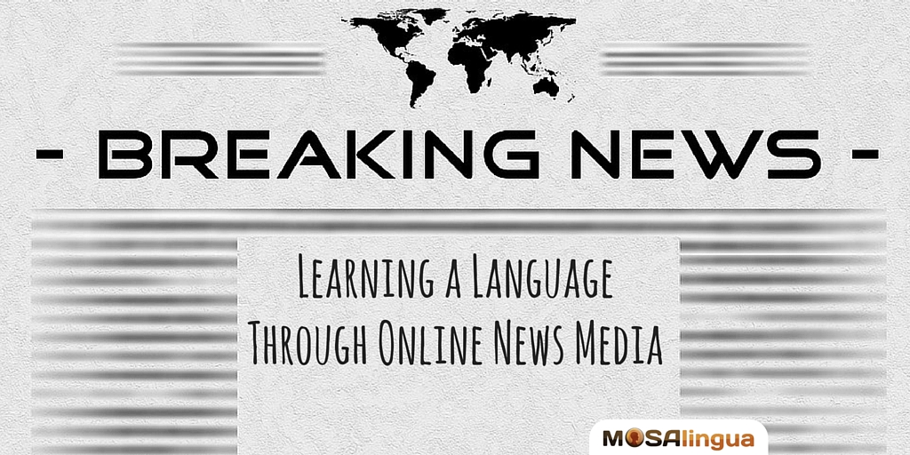 Learning a language through online mews media