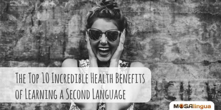 the top 10 incredible benefits of learning a second language laughing woman wearing sunglasses in black and white
