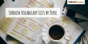 spanish vocabulary lists by topic