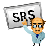 cartoon man pointing to srs sign to help you learn English