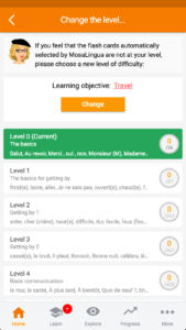 app for learning french screenshot
