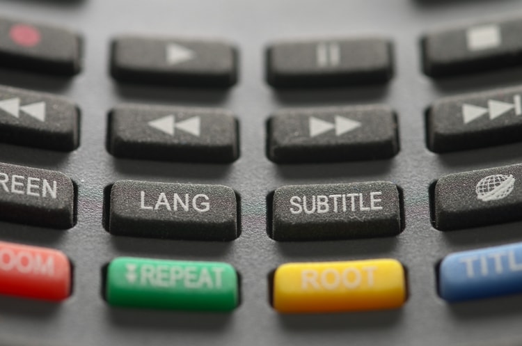 subtitle button on remote control