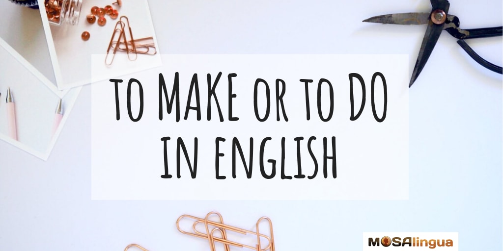 make or do in english