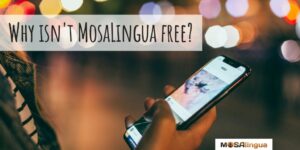 why isn't mosalingua free person looking at smartphone