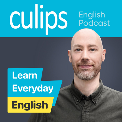 Culips English Podcast logo. Learn everyday English