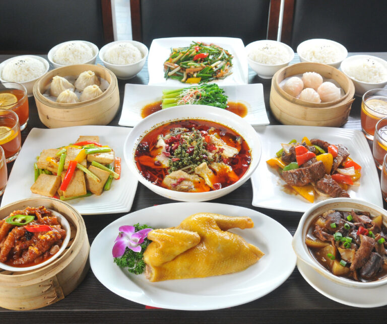A spread of traditional Chinese foods. Part of 150 Chinese Words article.