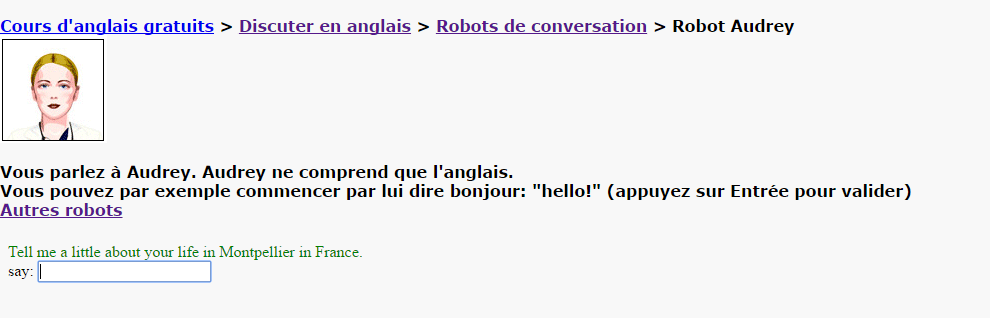 je parle anglais... avec un robot