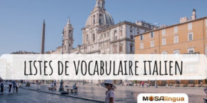 listes de vocabulaire italien
